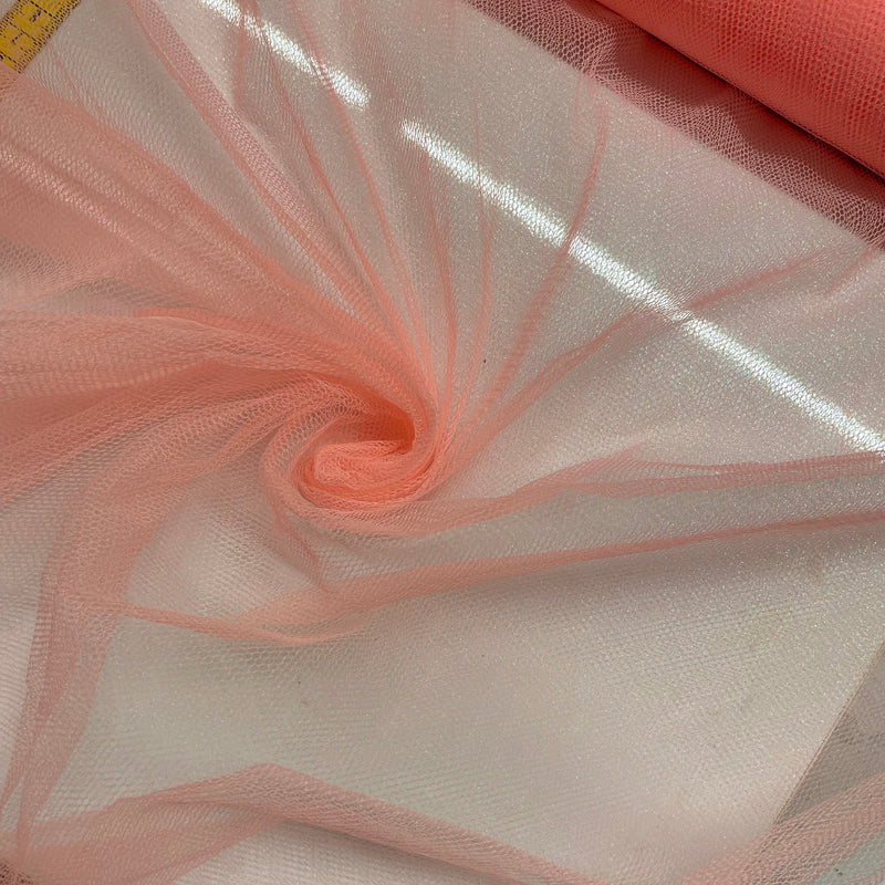 Peach Net Mesh Fabric | Width - 150cm/59inch