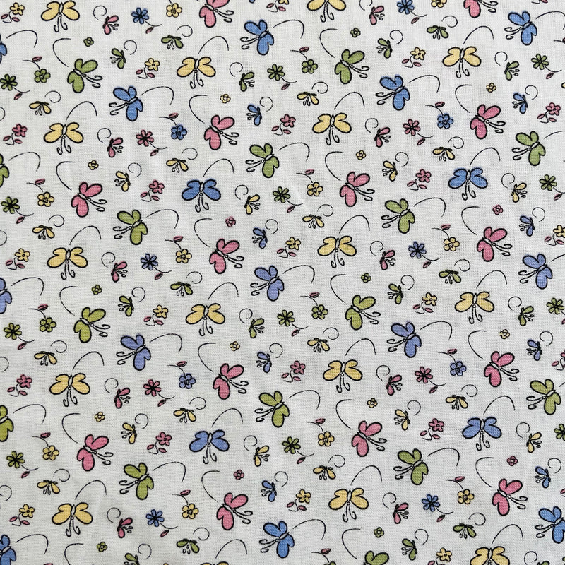 Органичен памучен плат Butterflies | Широчина - 160 см/63 инча