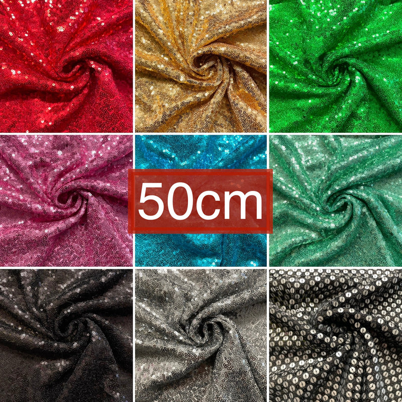 50cm of Sequins Fabric | Width - 140cm/55inch