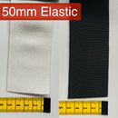 50mm Elastic | Black & White - Shop Fabrics, Cushions & Dressmaking Supplies online - Fabric Family