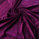 Grape Crushed Velvet Fabric | Width - 148cm/58inch