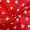 Stars Red Polycotton Fabric | Width - 115cm/45inch - Shop Fabrics, Cushions & Dressmaking Supplies online - Fabric Family
