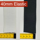 40mm Elastic | Black & White - Shop Fabrics, Cushions & Dressmaking Supplies online - Fabric Family