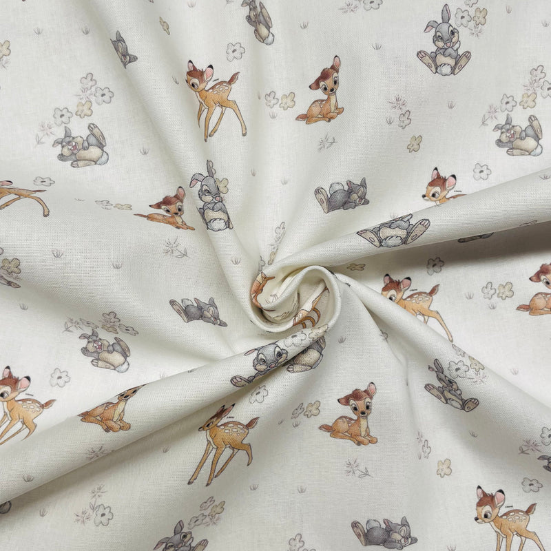 Bambi Disney Cotton Fabric | Width - 140cm/55inch - Shop Fabrics, Cushions & Dressmaking Supplies online - Fabric Family
