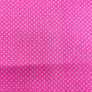 Pin Spots Pink Polycotton Fabric | Width - 115cm/45inch - Shop Fabrics, Cushions & Dressmaking Supplies online - Fabric Family