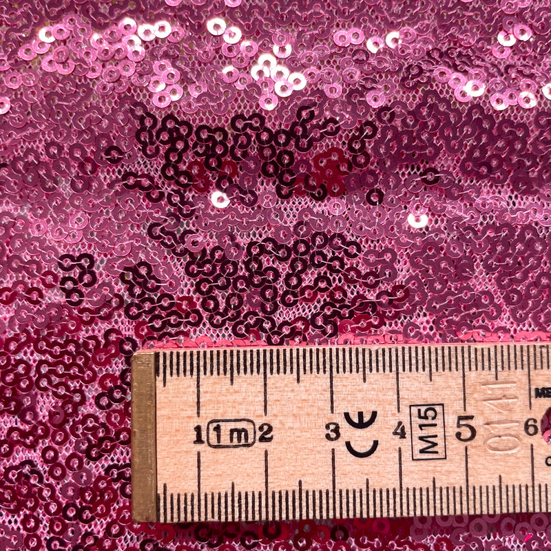 Pink Sequins Fabric | Width - 140cm/55inch