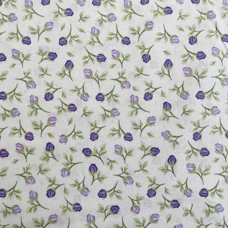 Органичен памучен плат Purple Roses | Широчина - 160 см/63 инча