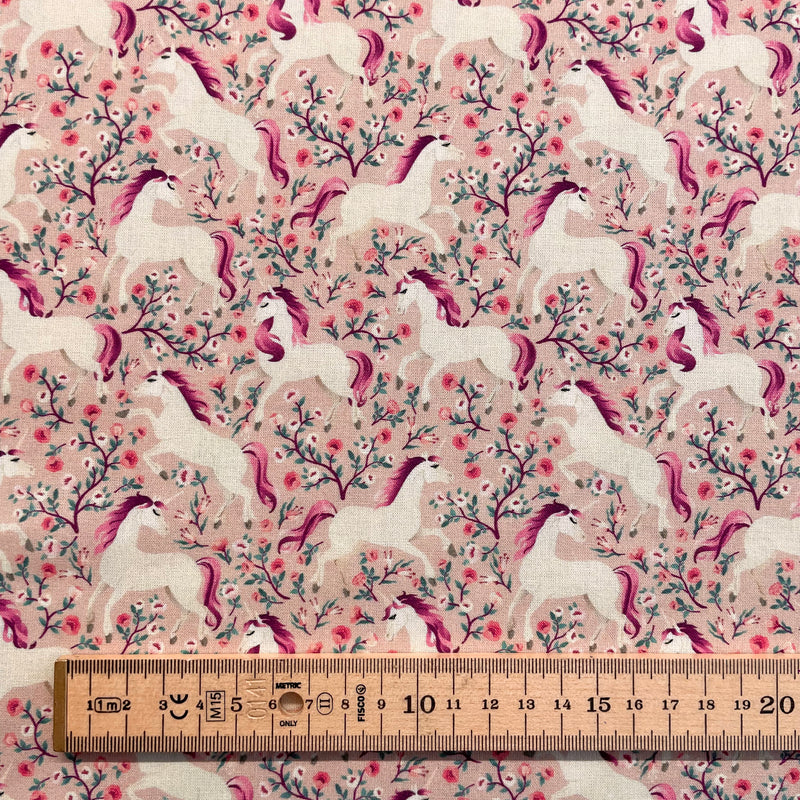 Unicorns Cotton Fabric | Width - 150cm/59inch