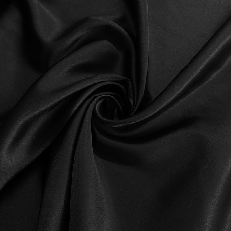 Черен сатенен плат | Ширина - 150 см/59 инча