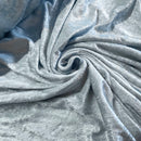Grey Crushed Velvet Fabric | Width - 148cm/58inch