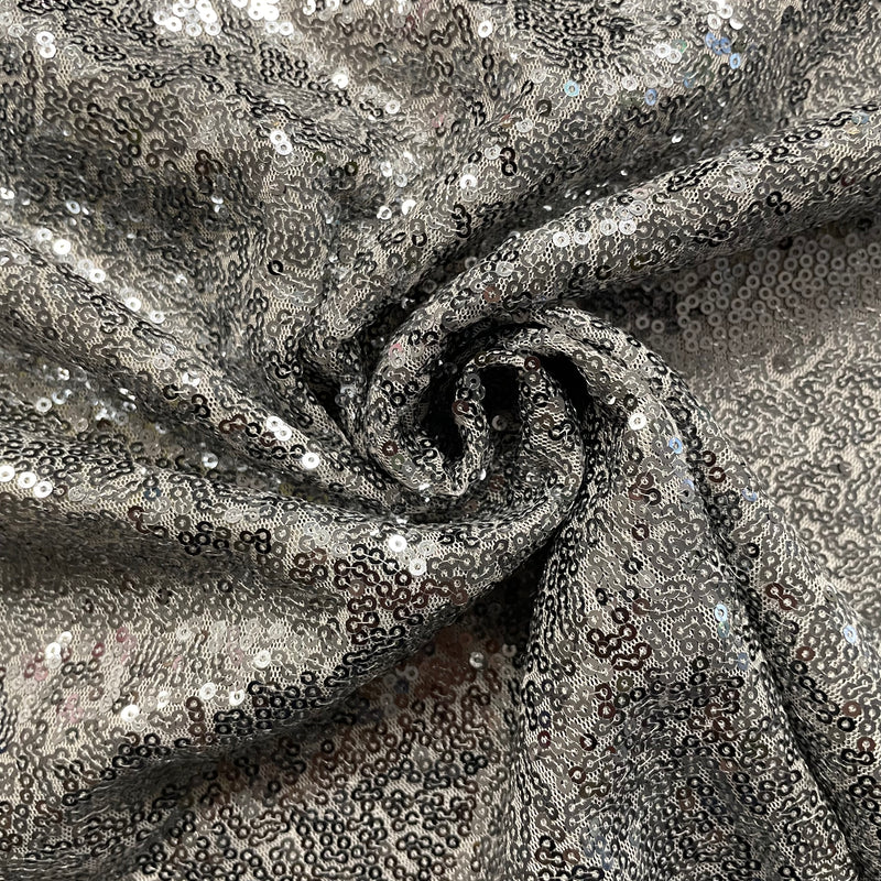 Silver Sequins Fabric | Width - 140cm/55inch