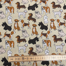 Dogs Polycotton Fabric | Width - 115cm/45inch - Shop Fabrics, Cushions & Dressmaking Supplies online - Fabric Family