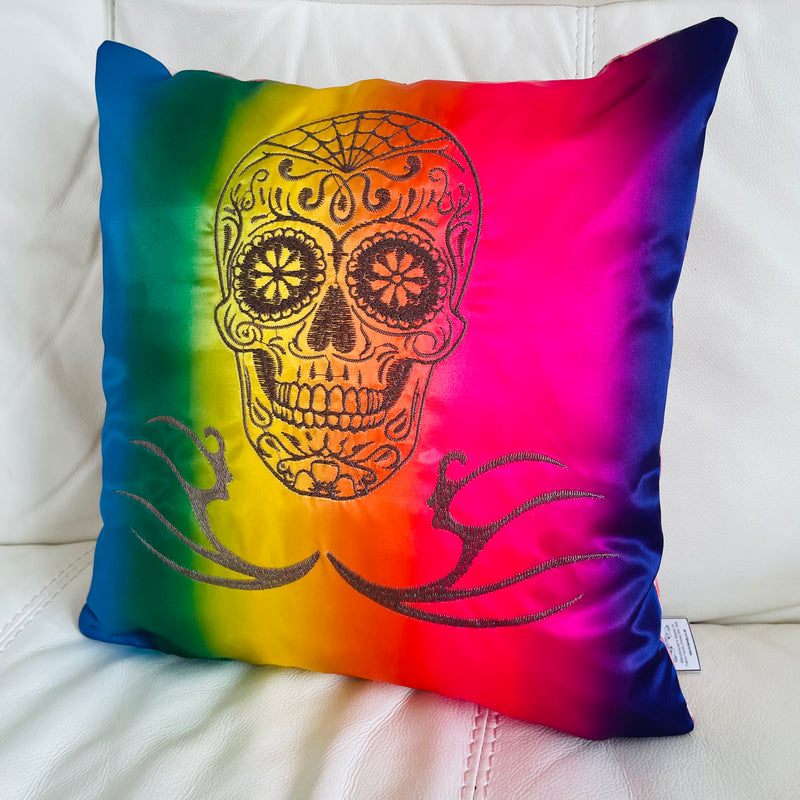 Skeleton Cushion | Embroidery Cushion | Home Decor