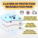Yellow Plain Face Mask | 3 Layers With Filter | 100% Cotton | Perfect Nose To Mouth Fit | Reusable - Shop Fabrics, Cushions & Dressmaking Supplies online - Fabric Family