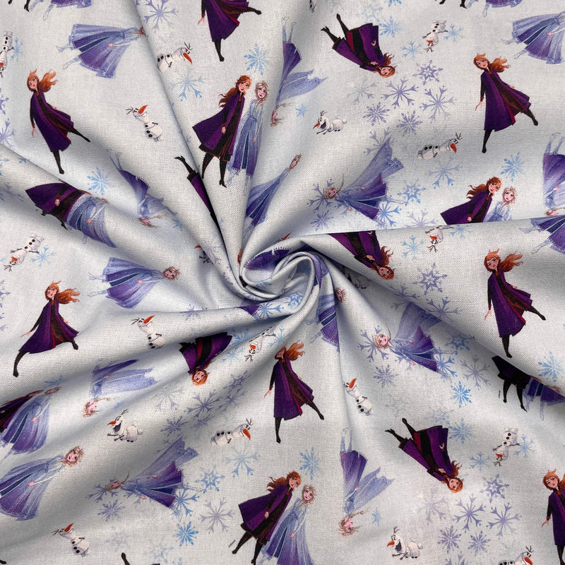 Frozen Disney Cotton Fabric | Width - 140cm/55inch - Shop Fabrics, Cushions & Dressmaking Supplies online - Fabric Family