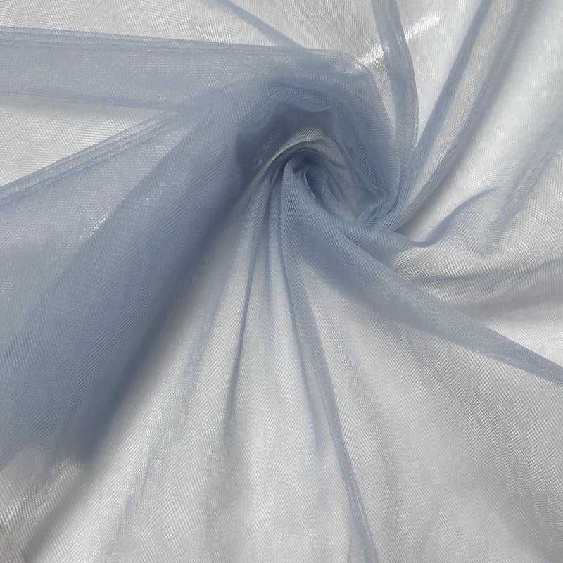 Smoky Blue Net Mesh Fabric | Width - 240cm/94inch