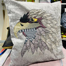 Eagle Cushion | Embroidery Cushion | Velvet Back - Shop Fabrics, Cushions & Dressmaking Supplies online - Fabric Family